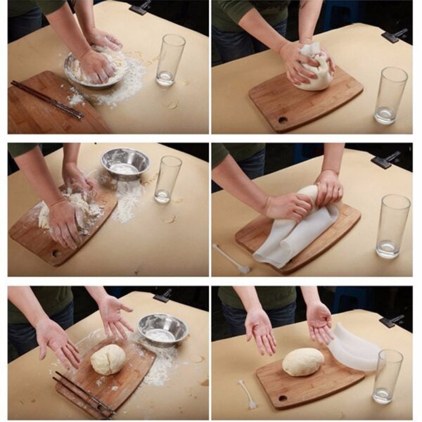 Kithen Silikon Hamur Unu Yoğurma Karıştırma Torbası Yeniden Kullanılabilir Pişirme Pasta Araçları Un Yoğurma Torbaları Bakeware Mutfak 5