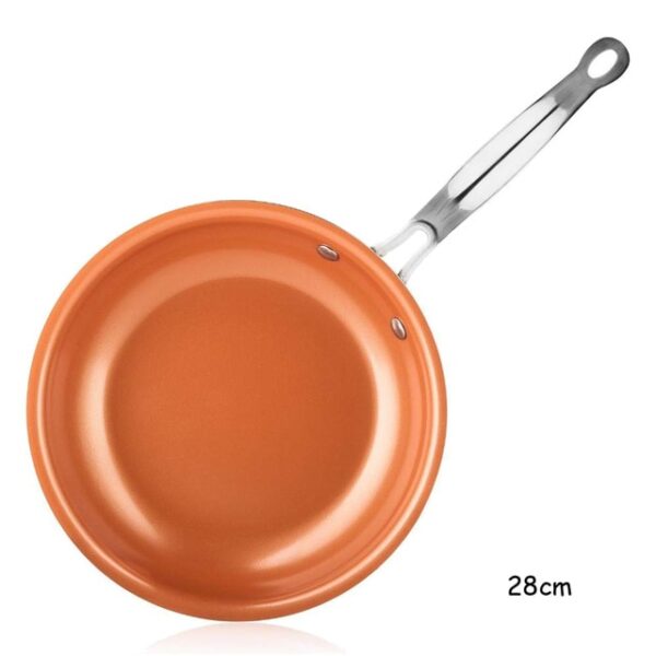 LMETJMA Copper Chef Frying Pan Induction Non Stick Ceramic Coated Fry Pan Aluminum Cooking Frying Pan 2.jpg 640x640 2