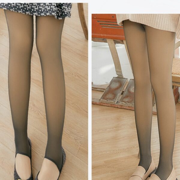 Legs Fake Translucent stockings Warm Fleece Pantyhose Thicken High elasticity Slim Stretchy Winter Outdoor tights ropa 1