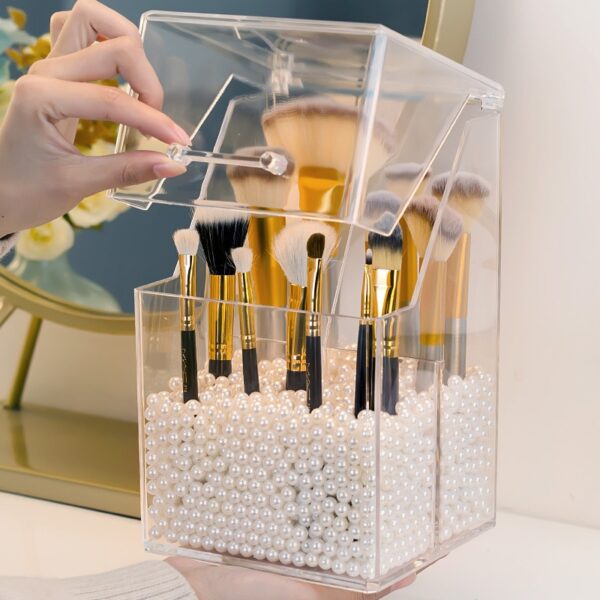 Multi style PS Acrylic Makeup Organizer Cosmetic Holder Makeup Tools Storage Pearls Box Brush Accessory Organizer