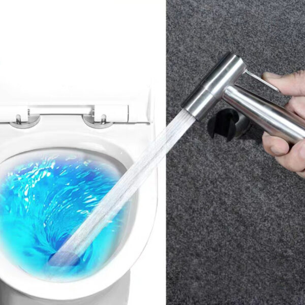 Stainless Steel Toilet Bidet Tap Jet Set Hand Held Shower Bathroom Sprayer Hygienic Shower Spray Gun 3