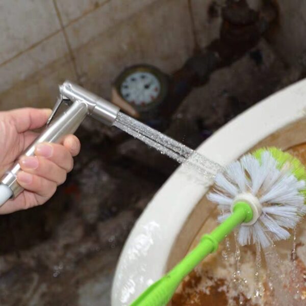 Stainless Steel Toilet Bidet Tap Jet Set Hand Held Shower Bathroom Sprayer Hygienic Shower Spray Gun 4