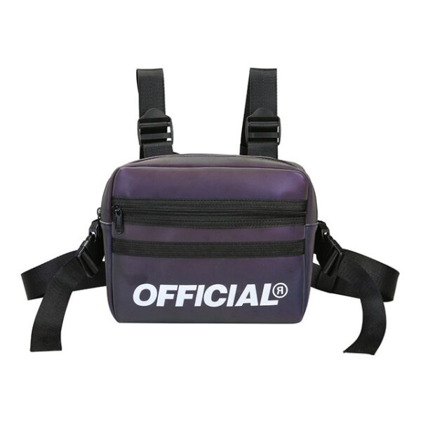 Street Style Reflective Chest Bag para sa Mga Lalaki nga Babaye Multi function Vest Function Tactical Chest Rig