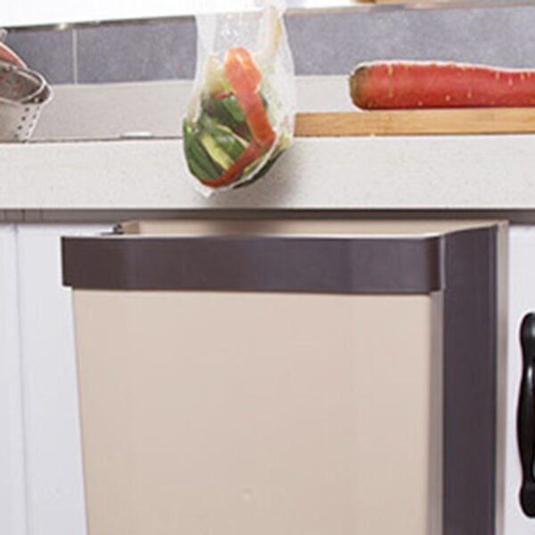 Trash Can Kitchen Wall Mounted Garbage Bin Foldable Waste Bins 8L Large Capacity Waste Bin Car 1