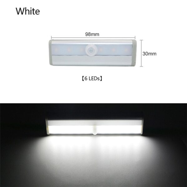 Wireless LED Under Cabinet Light PIR Motion Sensor Lamp 6 10 LEDs for Wardrobe Cupboard Closet 1.jpg 640x640 1