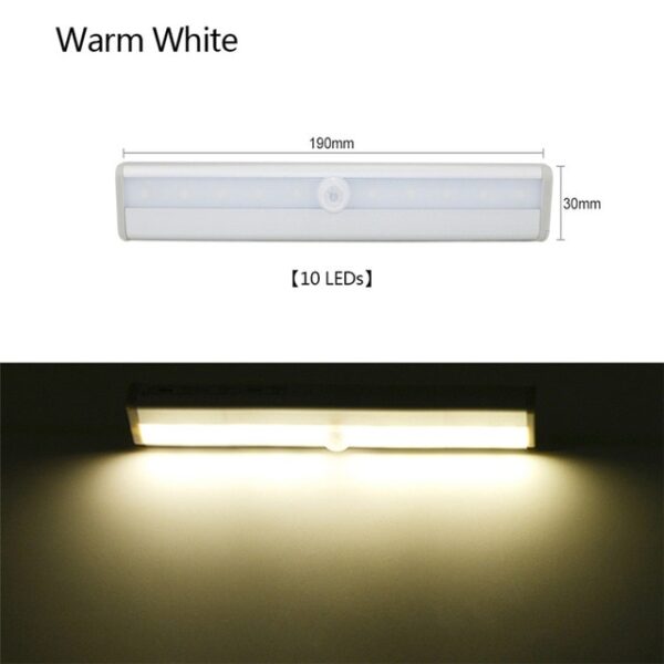 Wireless LED Under Cabinet Light PIR Motion Sensor Lamp 6 10 LEDs for Wardrobe Cupboard Closet 2.jpg 640x640 2