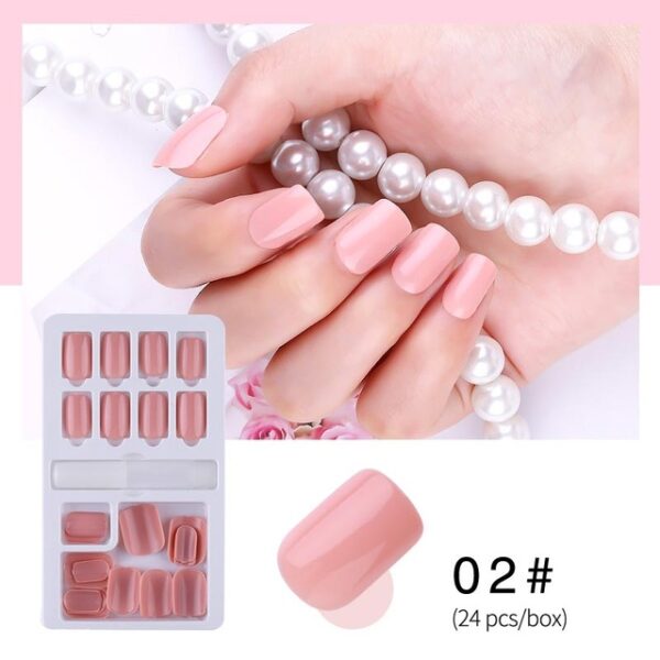 With Sticker 24PCS Reusable Shiny Fake Nail Tips for Press On Long False Nails Art Artificial 1.jpg 640x640 1