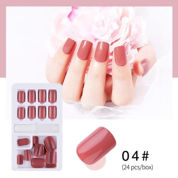 With Sticker 24PCS Reusable Shiny Fake Nail Tips for Press On Long False Nails Art Artificial 3.jpg 640x640 3