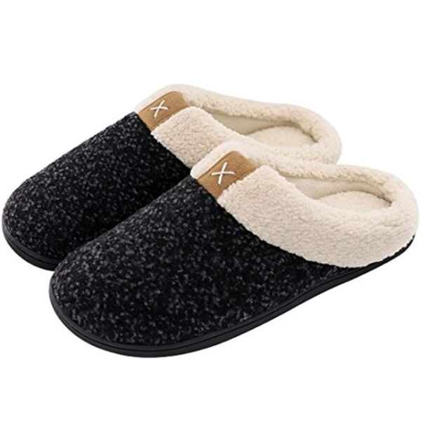 Women Men Cozy Memory Foam Slippers Fuzzy Wool Like Plush Fleece Lined House Shoes Indoor Outdoor 1.jpg 640x640 1