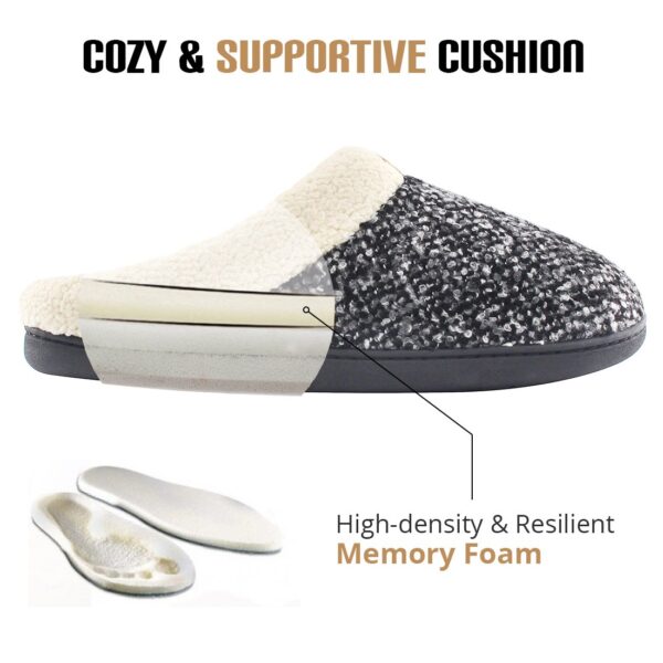 Women Men Cozy Memory Foam Slippers Fuzzy Wool Like Plush Fleece Lined House Shoes Indoor Outdoor 2