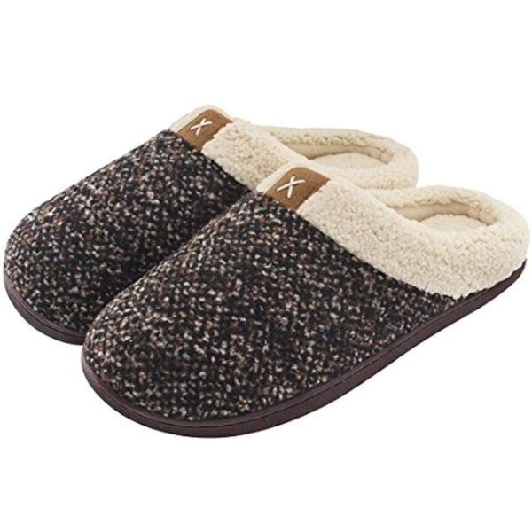 Women Men Cozy Memory Foam Slippers Fuzzy Wool Like Plush Fleece Lined House Shoes Indoor Outdoor 2.jpg 640x640 2