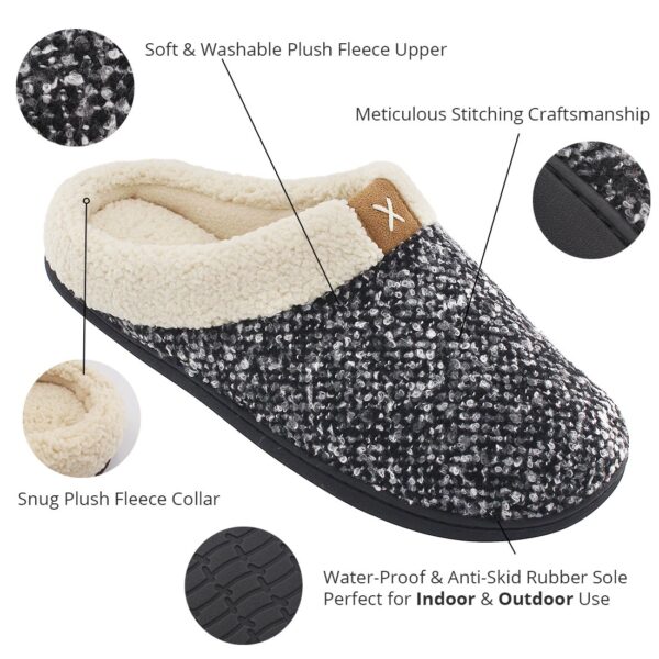 Women Men Cozy Memory Foam Slippers Fuzzy Wool Like Plush Fleece Lined House Shoes Indoor Outdoor 3