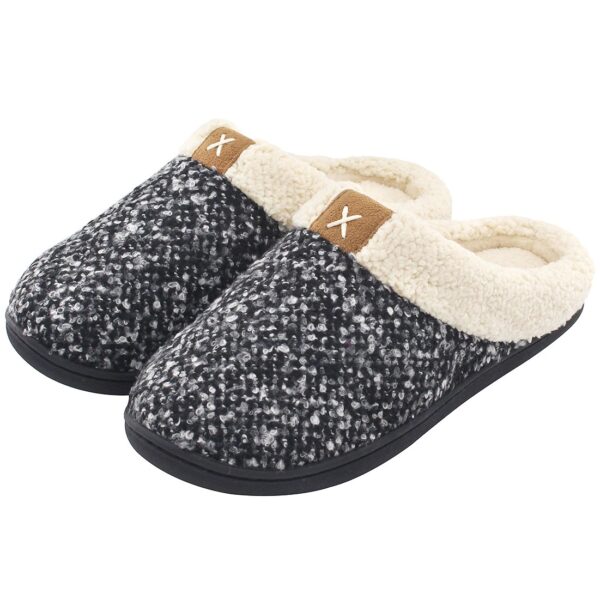 Women Men Cozy Memory Foam Slippers Fuzzy Wool Like Plush Fleece Lined House Shoes Indoor Outdoor