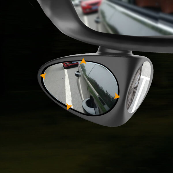 1 Piece Car Blind Spot Mirror 360 Degree Convex Rotatable 2 Side Automibile Exterior Rear View 2