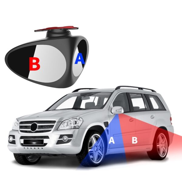 1 Piece Car Blind Spot Mirror 360 Degree Convex Rotatable 2 Side Automibile Exterior Rear View 4