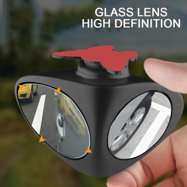 1 Piece Car Blind Spot Mirror 360 Degree Convex Rotatable 2 Side Automibile Exterior Rear View