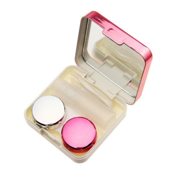 2019 Colored Contact Lens Case With Mirror Women Man Unisex Contact Lenses Box Eyes Contact Lens 1