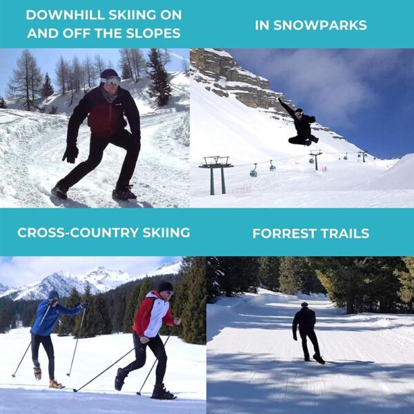 2019 New Mini Ski Skates for Snow The Short Skiboard Snowblades High Quality Adjustable Bindings Snowfeet 5