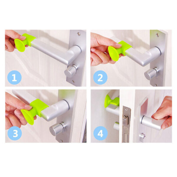 2Pcs Practical Door Handle Silicone Anticollision Sucker Home Door Protecting Pad Mute Silencer Suction Door Stops 2