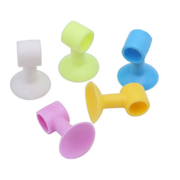 2Pcs Practical Door Handle Silicone Anticollision Sucker Home Door Protecting Pad Mute Silencer Suction Door Stops 3