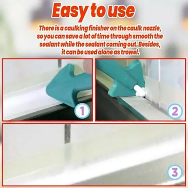 3 in 1 Silicone Caulking Finisher Tool Nozzle Spatulas Filler Spreader Tool 1