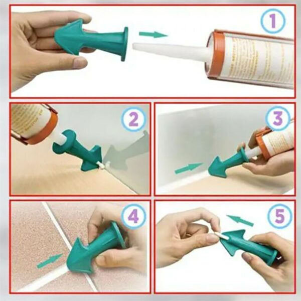 3 in 1 Silicone Caulking Finisher Tool Nozzle Spatulas Filler Spreader Tool 3