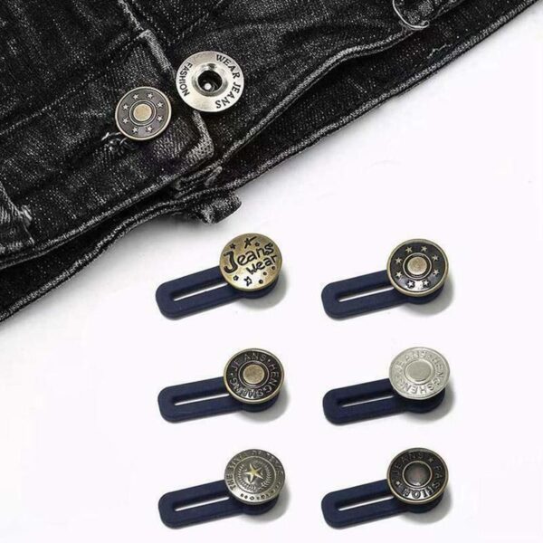 Adjustable Disassembly Retractable Jeans Waist Extension Button Metal Letter Buttons Free Sewing Buttons Jokers Increase Waist 1