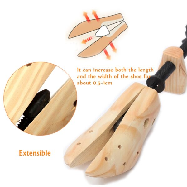 BSAID 1 Piece Shoe Tree Wood Shoes Stretcher Wooden Adjustable Man Women Flats Pumps Boot Shaper 4