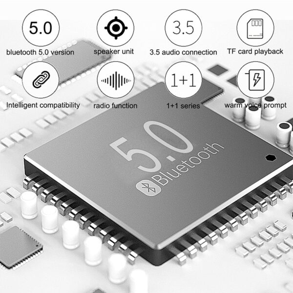 Шлем чмяля Bluetooth Бесправадная міні-дынамік Партатыўныя стэрэадынамікі для FM-радыё USB Mp3 TF Smart 5