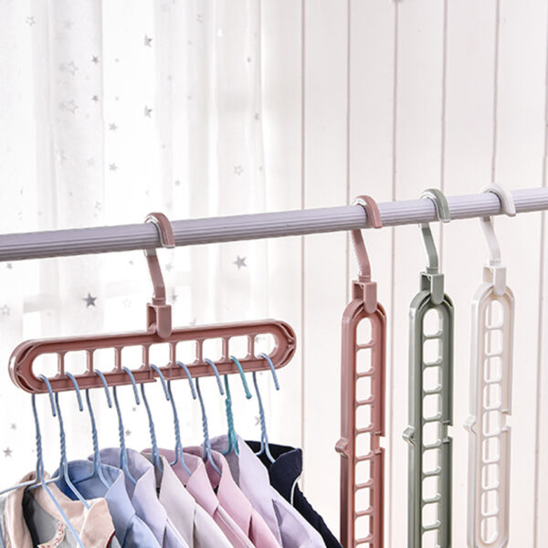 Clothes hanger organizer Multi port Support baby coat hanger Drying Racks Plastic Scarf cabide Storage Rack 2
