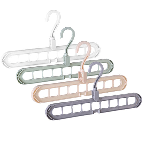 Clothes hanger organizer Multi port Support baby coat hanger Drying Racks Plastic Scarf cabide Storage Rack 5