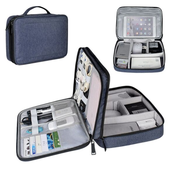 Digital Storage Bag Multi function Travel Data Cable Organizer Bag Power Supply Data Cable Travel Kit 1