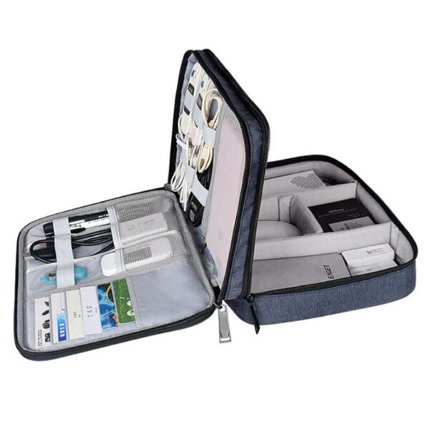 Digital Storage Bag Multi function Travel Data Cable Organizer Bag Power Supply Data Cable Travel Kit 4