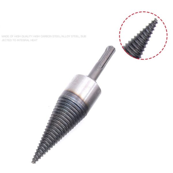 Drill Bit Chop Wood Splitting Tool Cone Log Splitters Breaking Machine Breaker Firewood Chopper Electric Hammer 2