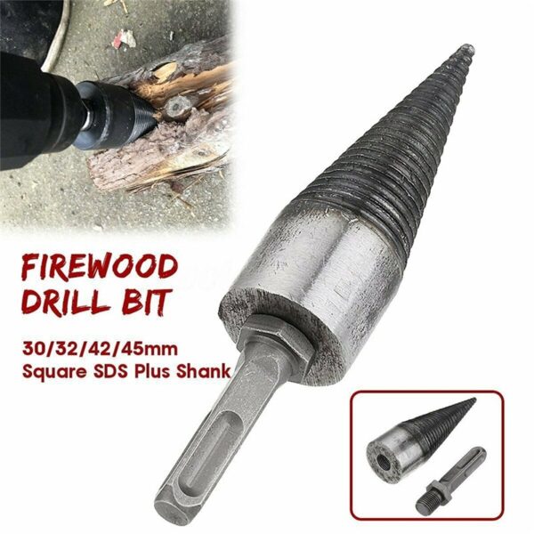 Drill Bit Chop Wood Splitting Tool Cone Log Splitters Breaking Machine Breaker Firewood Chopper Electric Hammer 4