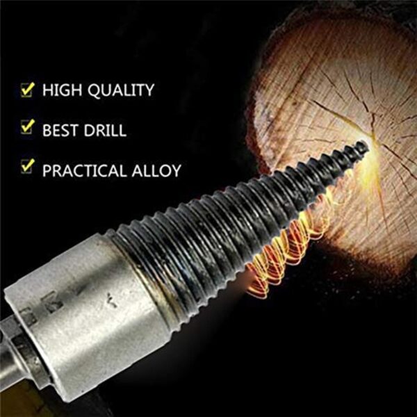 Drill Bit Chop Wood Splitting Tool Cone Log Splitters Breaking Machine Breaker Firewood Chopper Electric Hammer 5
