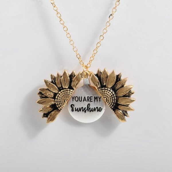 I-dropshipping Vintage Boho Sunflower Pendant Necklace Women Ethnic Idekhi ephindwe kabini Ialloy Vula ileta yeMizobo yesithandwa