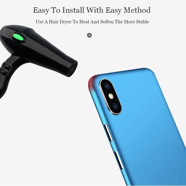 Для iPhone 5s 7 8 Plus X XS MAX Аднатонная плёнка з лёдам Поўнае цела 3