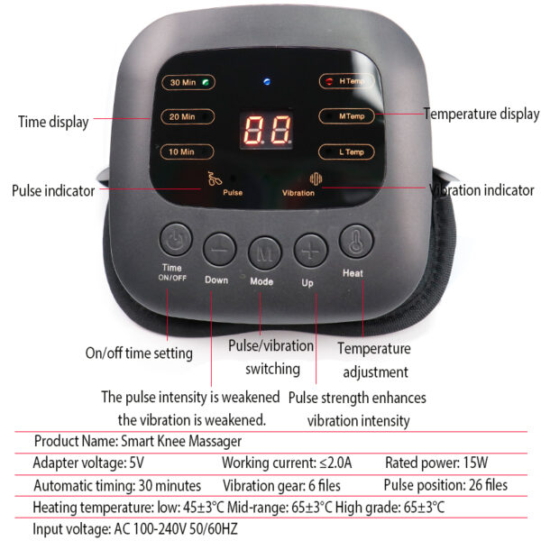 Knee Massager Infrared Electric Heated Vibration Joint Physiotherapy Massage Relief Osteoarthritis Rheumatic Arthritis Care 3