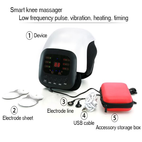 Knee Massager Infrared Electric Heated Vibration Joint Physiotherapy Massage Relief Osteoarthritis Rheumatic Arthritis Care 4