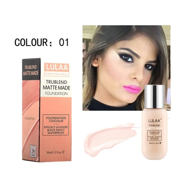 LULAA Makeup Foundation Liquid Long lasting Full Coverage Face Concealer Base Matte Cushion Foundation Cosmetic