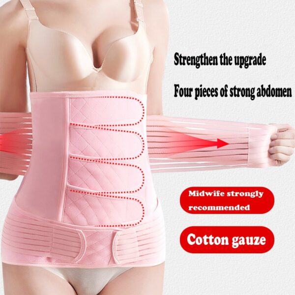 Maternity belt 4pieces breathable gauze with high elasticity after the delivery goods for pregnant women 3