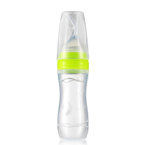 Newborn Baby Bottle Leak proof Food Dispensing Spoon 120ml Juice Cereal Feeding Bottle Spoon Food