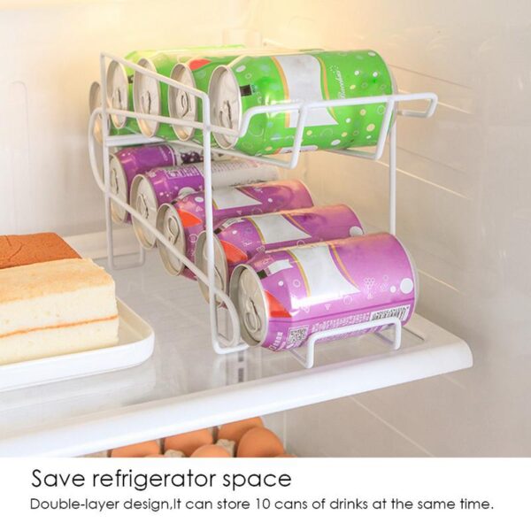 Non folding Rack Can Beer Beverage Soda Dispenser Rack Holder Organize Storage Refrigerator Drink Storage Holder 3