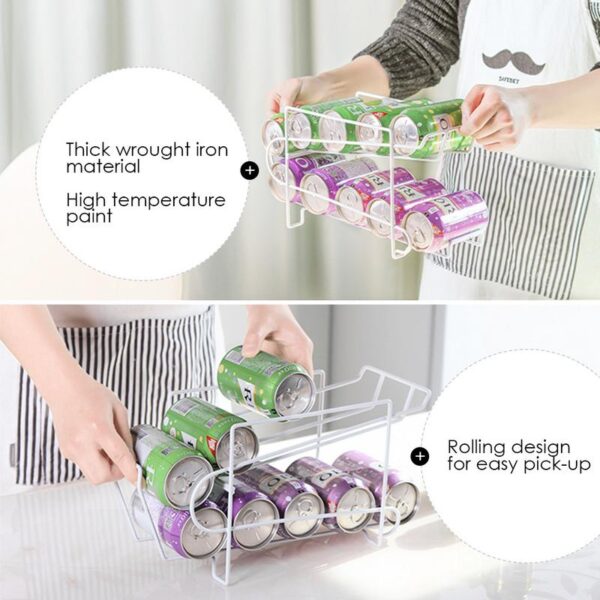 Non folding Rack Can Beer Beverage Soda Dispenser Rack Holder Organize Storage Refrigerator Drink Storage Holder 4