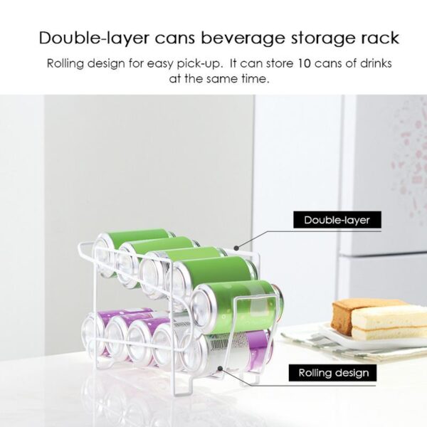 Non folding Rack Can Beer Beverage Soda Dispenser Rack Holder Organize Storage Refrigerator Drink Storage Holder 5