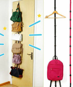 Popular Adjustable Over Door Straps Hanger Hat Bag Coat Clothes Rack 8 Hooks Hanger Storage Clothes 1