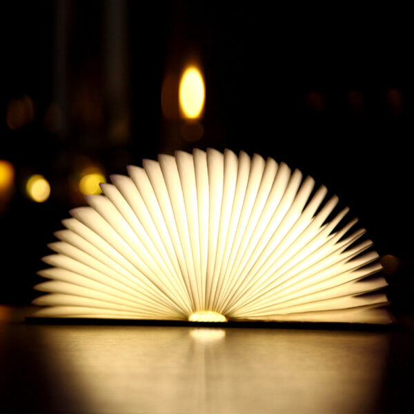 Portable USB Rechargeable LED Magnetic Foldable Wooden Book Lamp Night Light Desk Lamp Hot Sale for