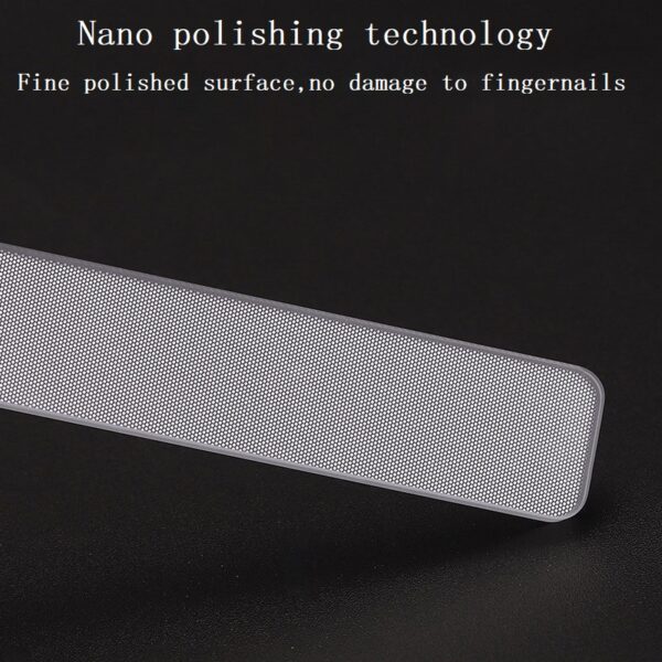 Professional Nano Glass Nail File Transparent Sanding Polishing Grinding Nail Art Manicure 2