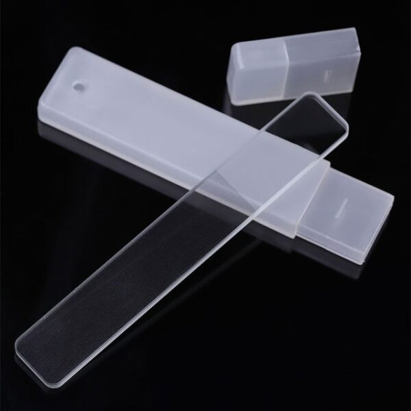Lima per unghie professionale in vetro nano Trasparente Levigatura Lucidatura Rettifica Nail Art